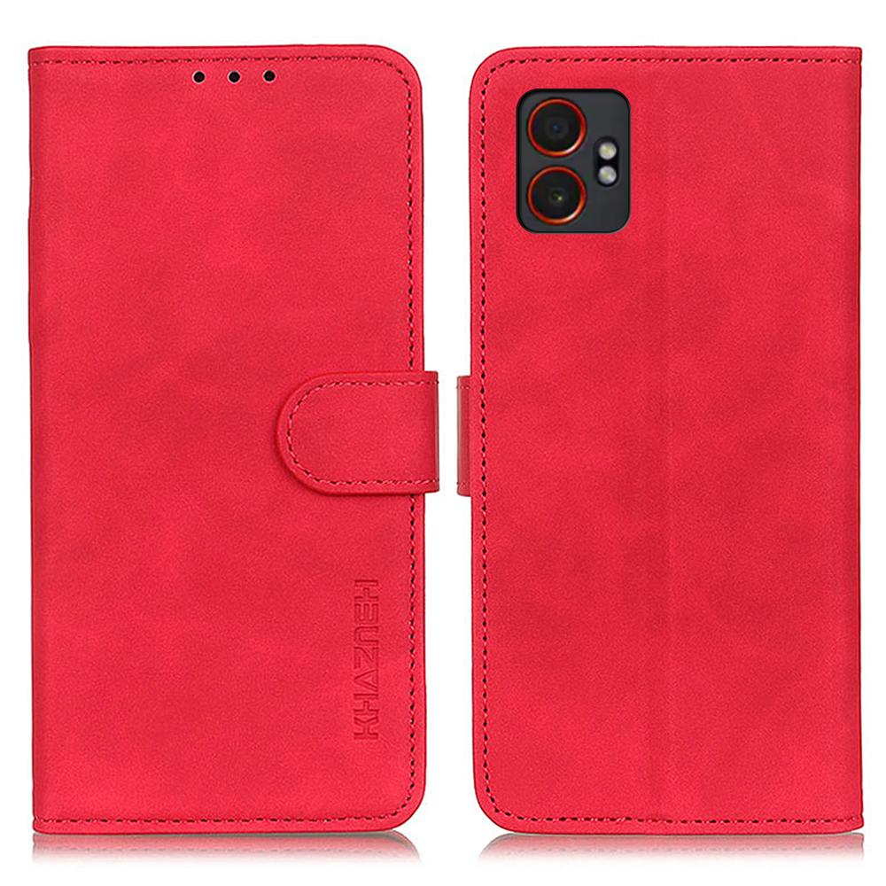 KHAZNEH For Samsung Galaxy XCover7 Pro Case PU Leather Retro Texture Phone Cover