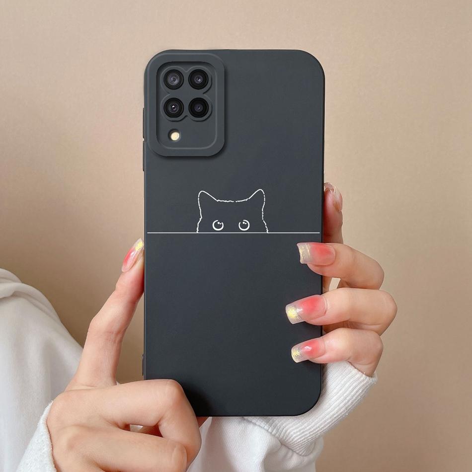 Case For Samsung Galaxy A12 M12 F12 Bear Soft Liquid Silicone Full Coverage Anti Choc Phone Bumper For SamsungA12 A M F 12 Funda