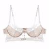 Reggiseno push up francese ultrasottile con ferretto, pizzo sexy, ricamo vintage, biancheria intima da donna, bella lingerie con base posteriore