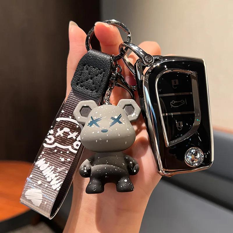 Soft Tpu Auto Smart Key Fob Cover Case Fit For Toyota Rav4 Crown Hilux Fortuner Camry Land Cruiser Prado Protect Housing Remote Auto Accessories