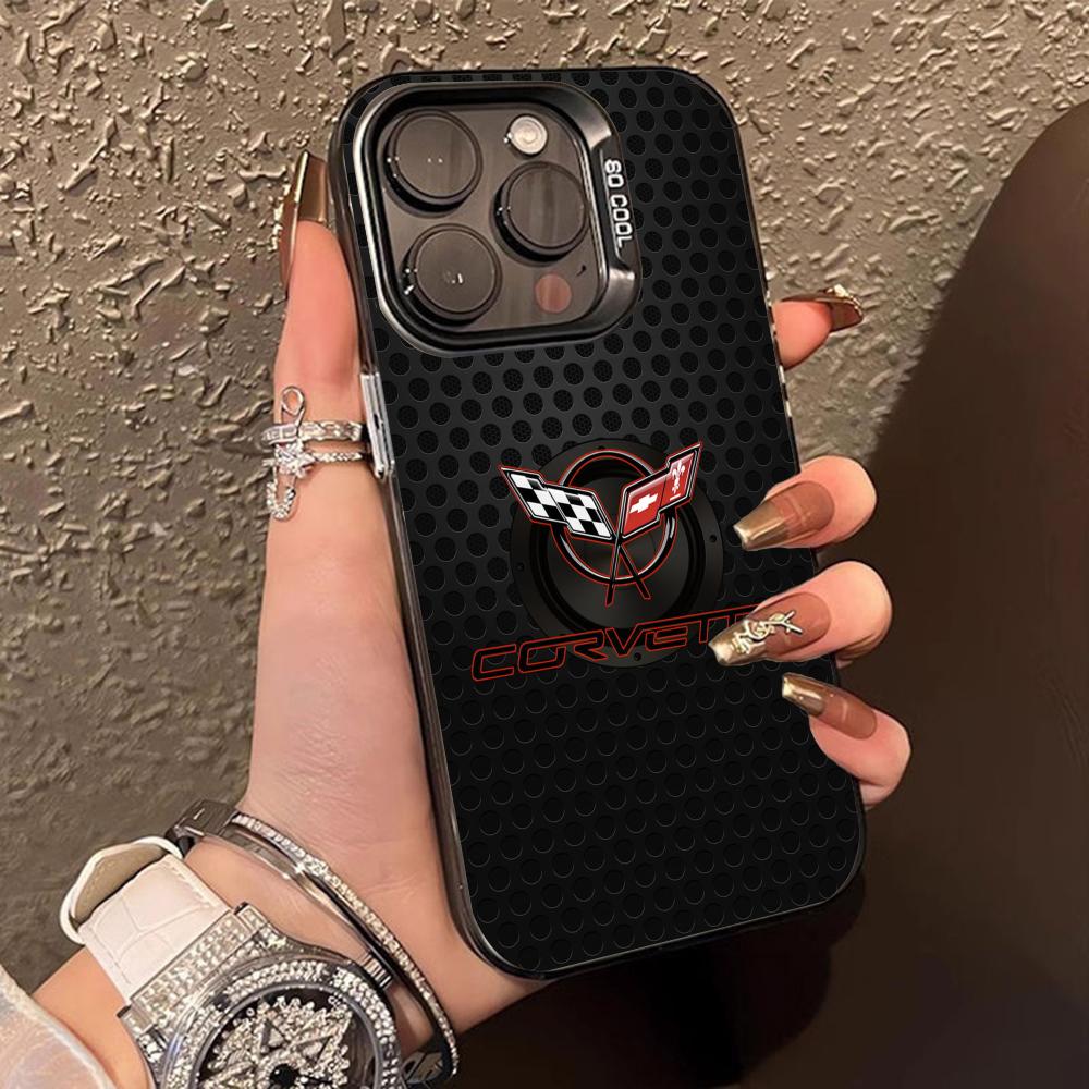 Luxury C-Corvettes Phone Case for iPhone 16 15 14 13 12 11 X XR XS 8 7 Pro Max Plus Translucent Colour Printing Cover Luxury
