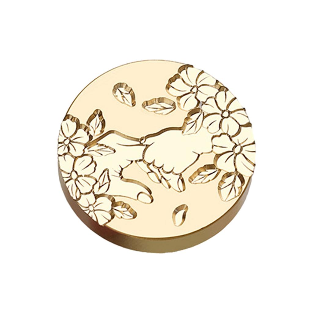 Wax Seal Stamp Head for Seal Envelope Invitation Scrapbooking Round Wax Seal Stamp Head Replacement Brass Stamp Head