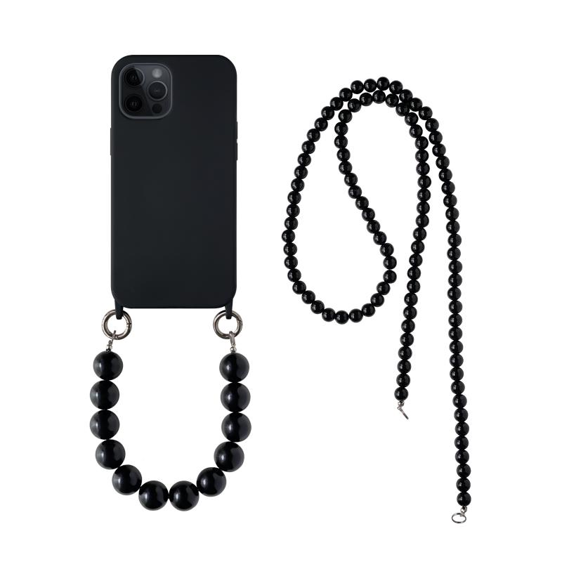 

INS Crossbody Lanyard Necklace Case for Samsung Galaxy S26 S24 S23 S22 Ultra S21 Plus S25 FE A56 A54 A55 Round Beads Chain Cover for Samsung S22&Case Lanyard Chain