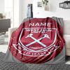 Custom Name Getafe FC Crest Blanket for Couch & Bed, Plush Cozy Fuzzy Blanket Super Soft & Warm Blankets for Fall and Winter. 0908249