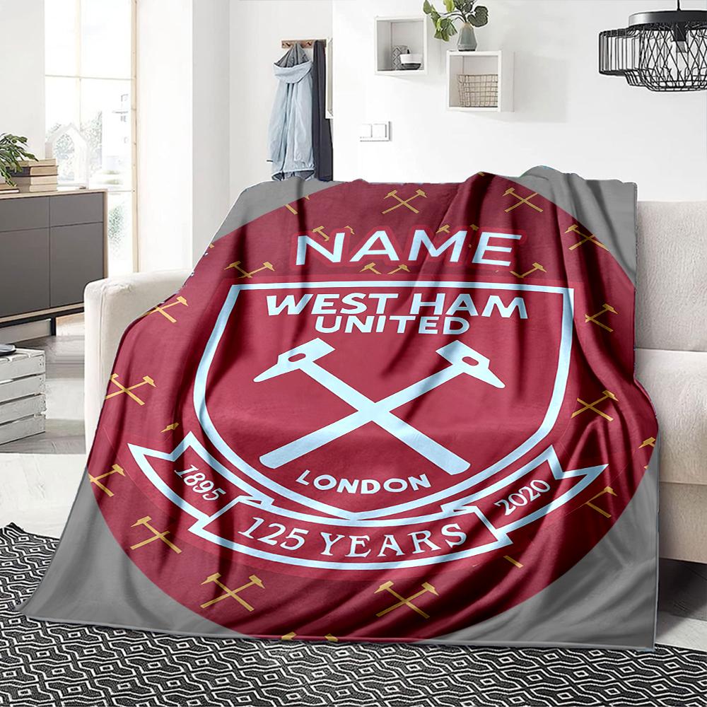 Custom Name Getafe FC Crest Blanket for Couch & Bed, Plush Cozy Fuzzy Blanket Super Soft & Warm Blankets for Fall and Winter. 0908249