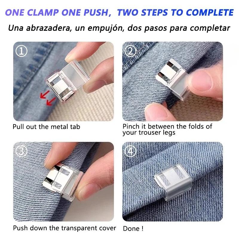 4~10Pcs Invisible Leg Shortening Clip, Non-Slip Pants Edge Clip, Quick Fix Hem Clip, Hidden Pants Adjuster, Sewing Accessories Set