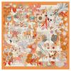 Floral Printed Headband Scarf Women Fashion 53CM Silk Twill Hijabs Neckerchief Decorative Square Shawl