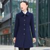 Women's Elegant Black Wool Coat - Autumn/Winter Professional & Casual Wear
