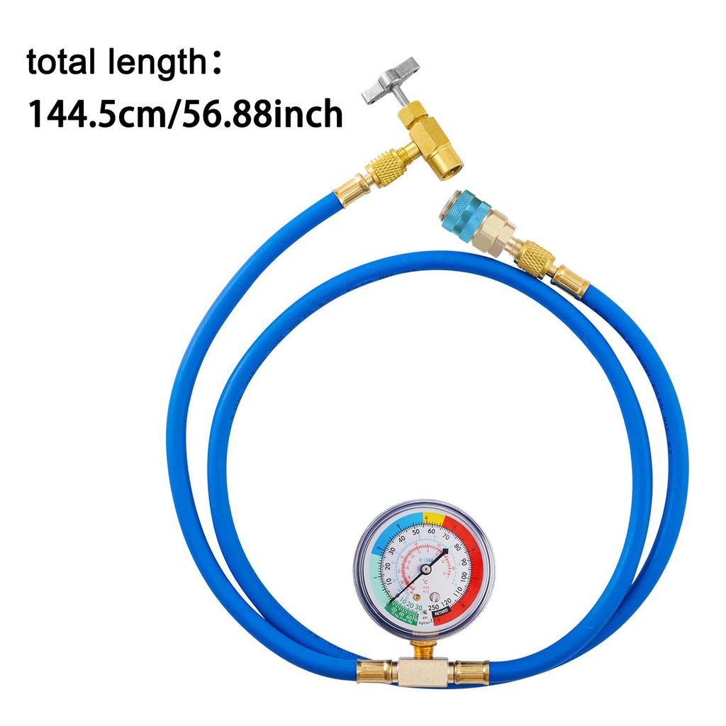 Mangueira de Refrigerante Recarga Kit Ar Condicionado Automotivo AC R134A Mangueira de Condicionamento Automotivo Com Manômetros de Recarga R12 R22 Carregamento de Gás Todo Cobre