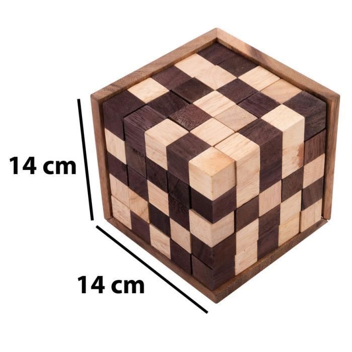 Puzzle - Engelhart - 125 Wooden Cubes - Difficulty Level 4/5 - 25 Pieces - 14x14x14 Cm