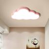 Dimmable LED Ceiling Lamp - Wrought Iron Cloud Design for Kids' Room