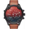 Diesel Men's Boltdown Quartz Watch Black Dial Leather 56mm DZ7417