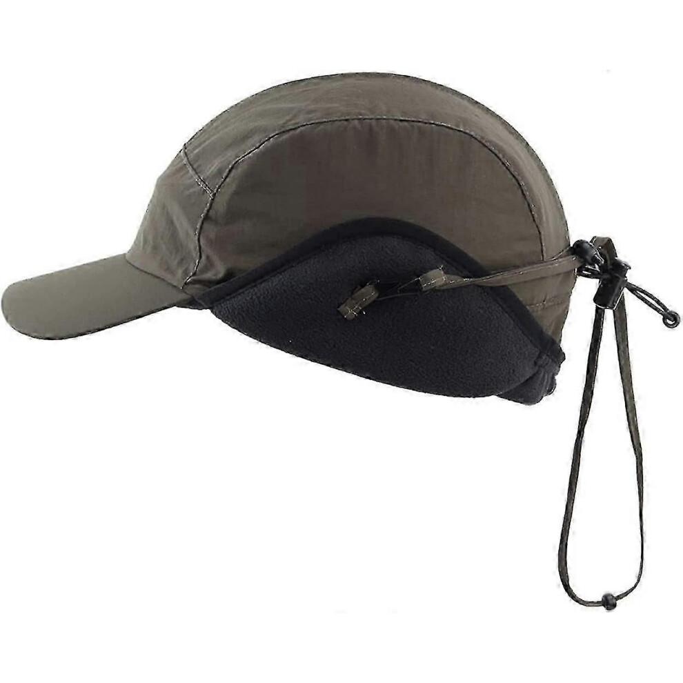 (Coffee)Outdoor Men's Baseball Cap Waterproof Yetsye Winter Earflap