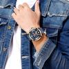 VA VA VOOM Mens Quartz Watches New Six Needle 8329 Casual Men's Watch Business Waterproof Date Quartz Watch Men Fashion Luminous Sport Clock