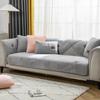 Wool Soft Color Solid Lamb Sofa Cover For Home Thicken Plush Soft Sofa Towel Antislip Couch Cover For Winter Sofa Cushion Cover