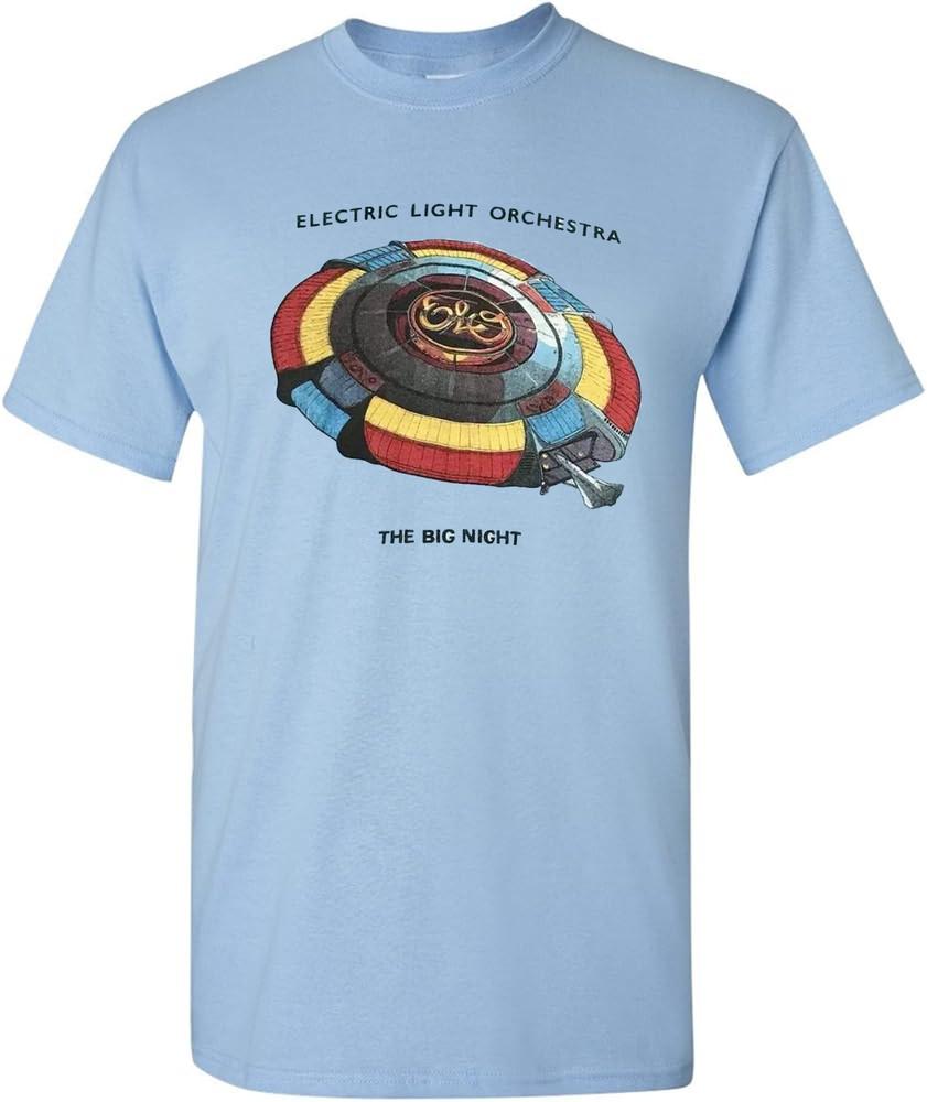

ELO Electric Light Orchestra The Big Night Light Blue T Shirt Full Size KN619 Unisex T-Shirt XXXXL