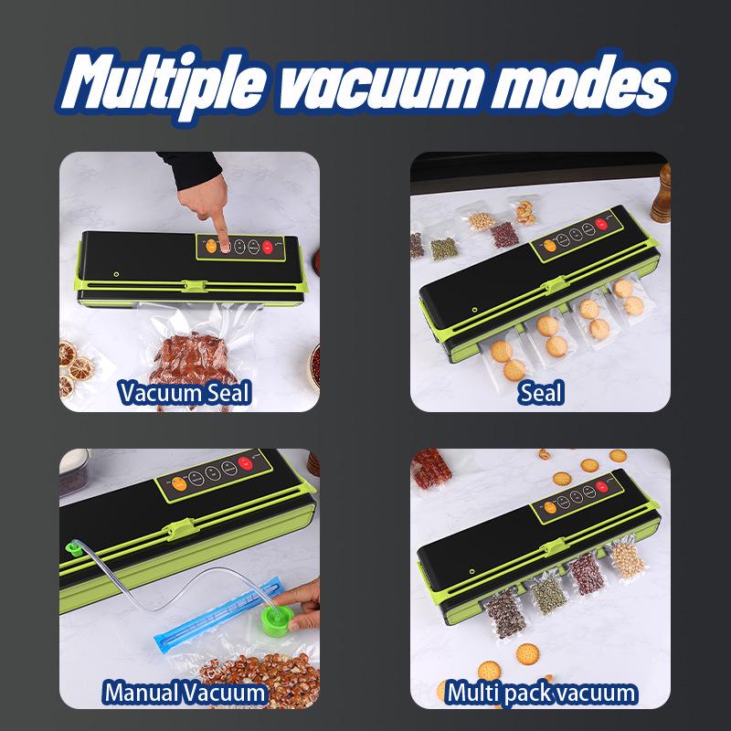 Commercial Vacuum Sealer for Food: Dual-Use Machine with Textured Bags for Dry & Wet Sealing