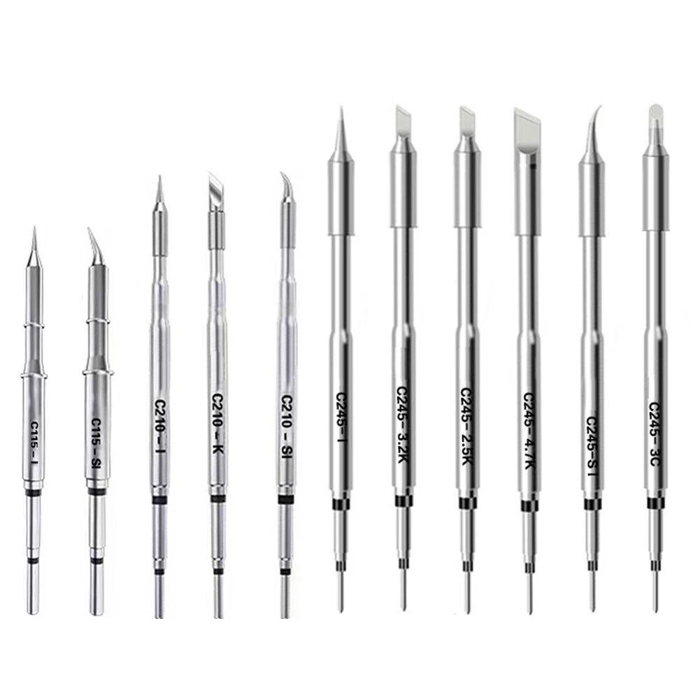 Compatible Soldering Iron Tips Copper Soldering Tips Soldering Station Tips Different Types For Welding Fast Heating Technology
