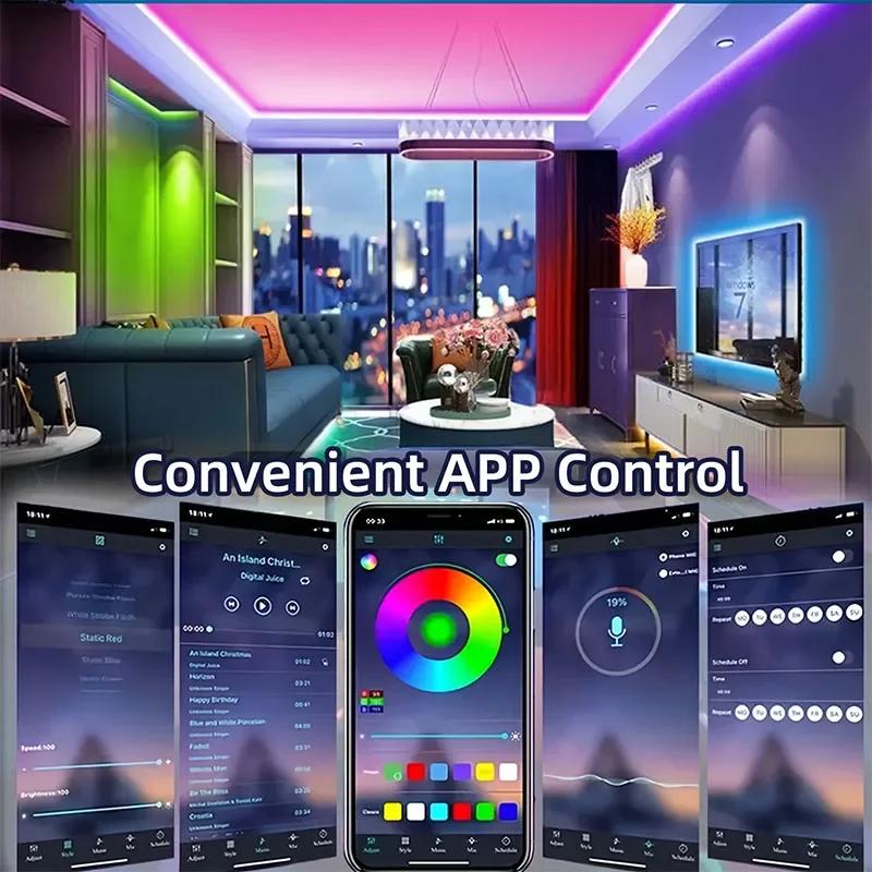 RGB Neon LED Streifen Bluetooth APP Fernbedienung Musik Sync Flexibles Bandlicht für DIY Raum Gaming TV Hintergrundbeleuchtung Partybeleuchtung