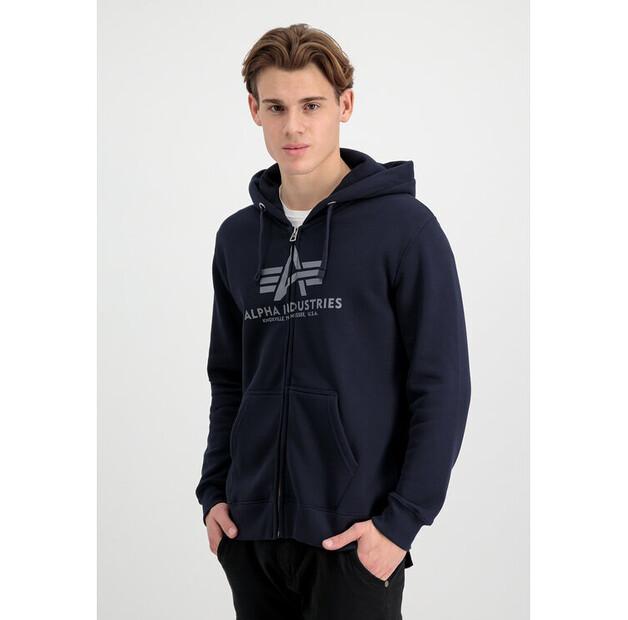 Толстовка с капюшоном Alpha Industries Basic Big Logo Zip Hoodie EU S