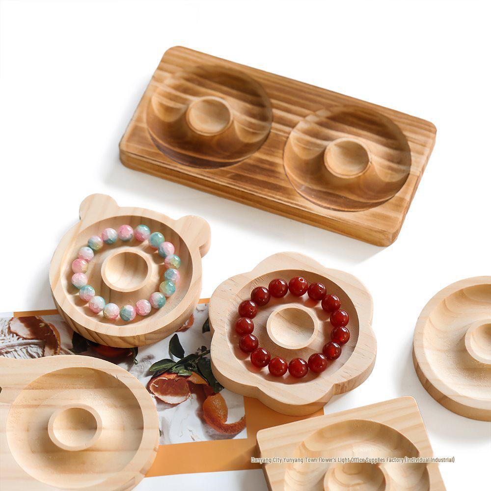 Original Pine Wood Beading Design Plate for DIY Necklace Bracelet Display and Accessories