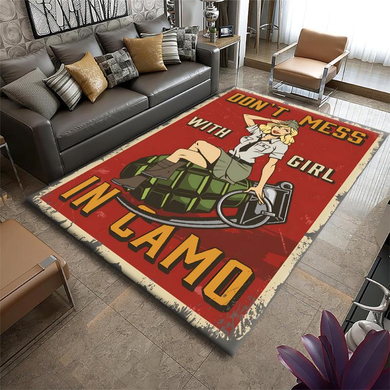 

Skull Carpet Living Room Dirt-Resistant Floor Mat Bedroom Easy To Take Care Of Bedside Blanket E-Sports Room Decorative Floor Mat 40 * 60cm high density machine washable