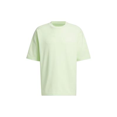 Solid Color Logo Sports Casual Short Sleeve T-Shirt Men Tops Lime-Green JJ1351