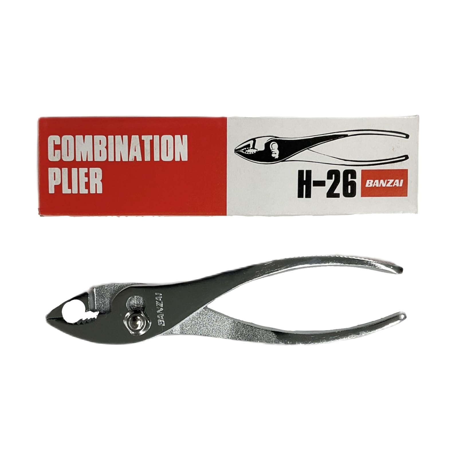 

BANZAI Combination Pliers (H-26, JIS 150mm) - Electrician s Tool (High-Quality Pliers, a Handy Tool)