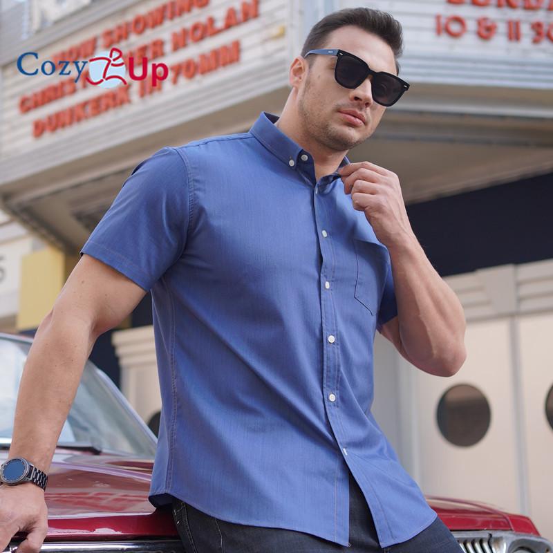 

Мужская рабочая рубашка Cozy Up с короткими рукавами в стиле вестерн 10XL темно-синий