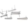 20pcs Stainless Steel Bar Earring Studs Hooks with Loop Connector DIY Earrings Jewelry Making Accessories Findings
