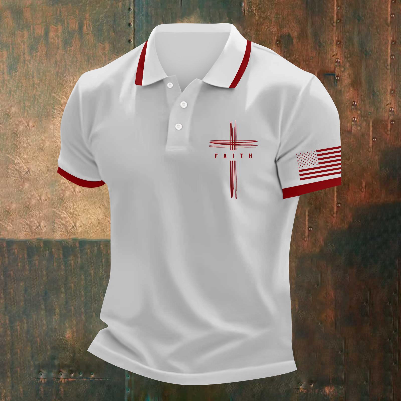 

Мужская повседневная футболка с коротким рукавом и принтом «День независимости» XL белый