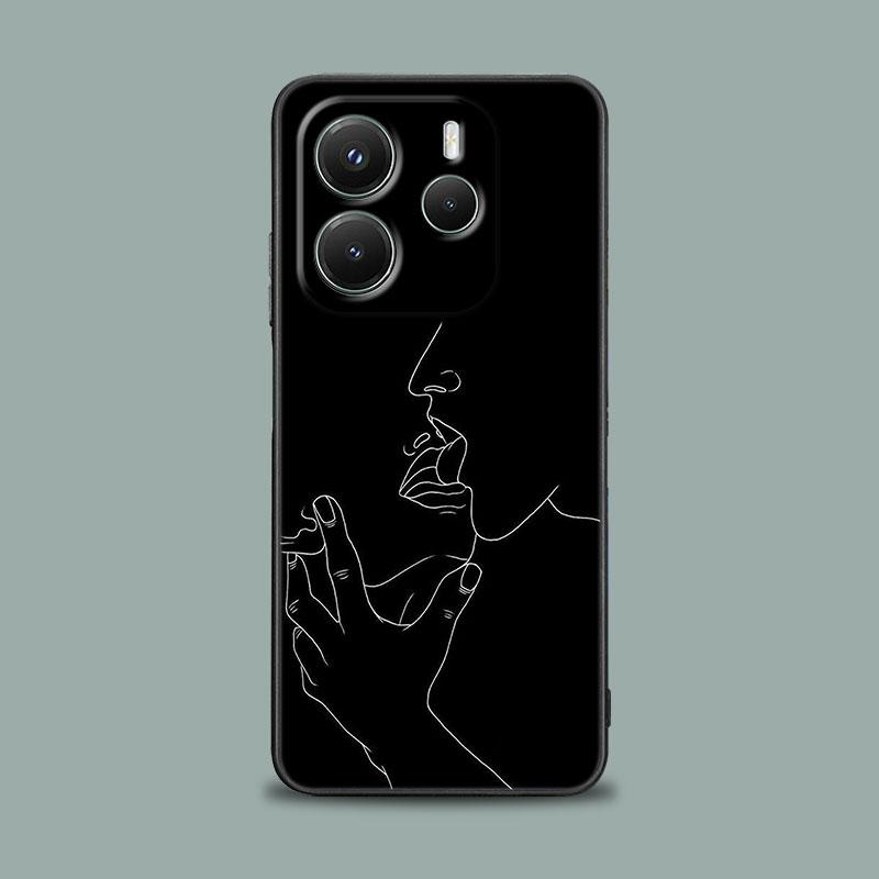 

Phone Case for Xiaomi Redmi 15C 14C 12C 13C 4G Redmi Note 15 14 13 12 11 10 Pro Plus 12S Cover Sexy Line Art Lover Couple Kiss Redmi 12
