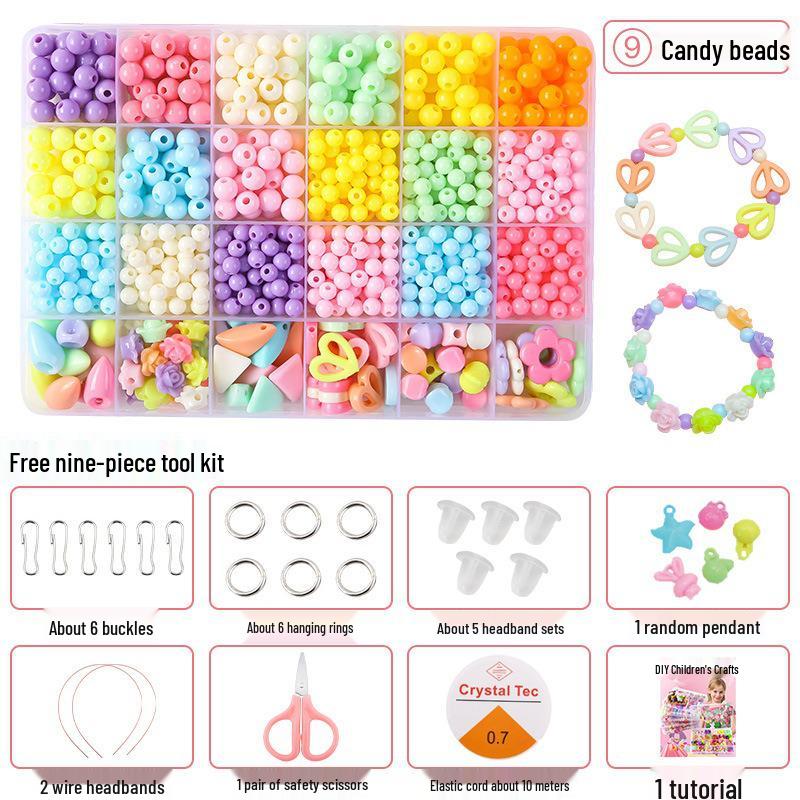 Kids' Handmade Bracelets DIY Gift Set for 8-Year-Old Girls - Beading Materials Included