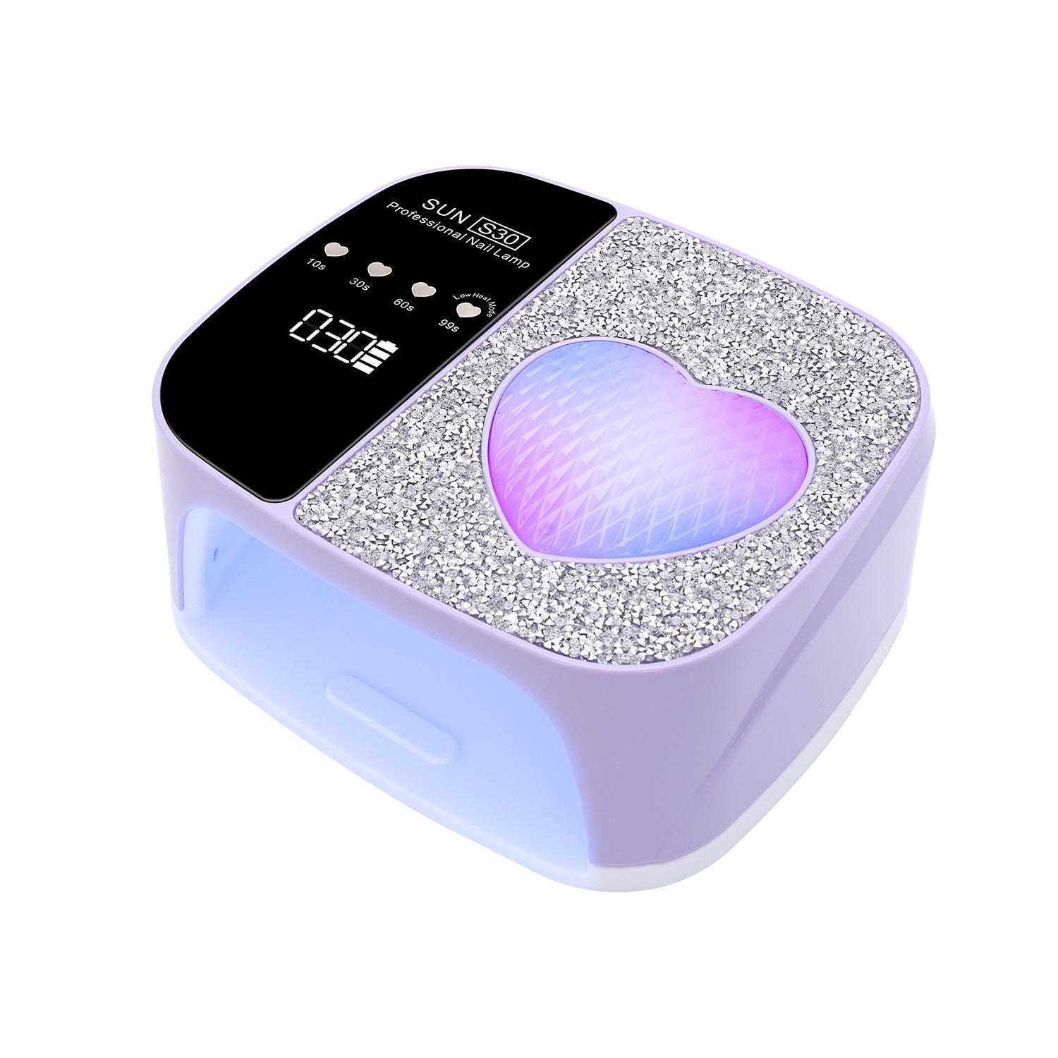 Cross-Border S30 108W Rechargeable Nail Lamp: High Power Plug-In, Quick Dry Gel Curing Phototherapy Machine