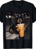 Funny Turkish Dog Drinking Iced Coffee Meme T-Shirt