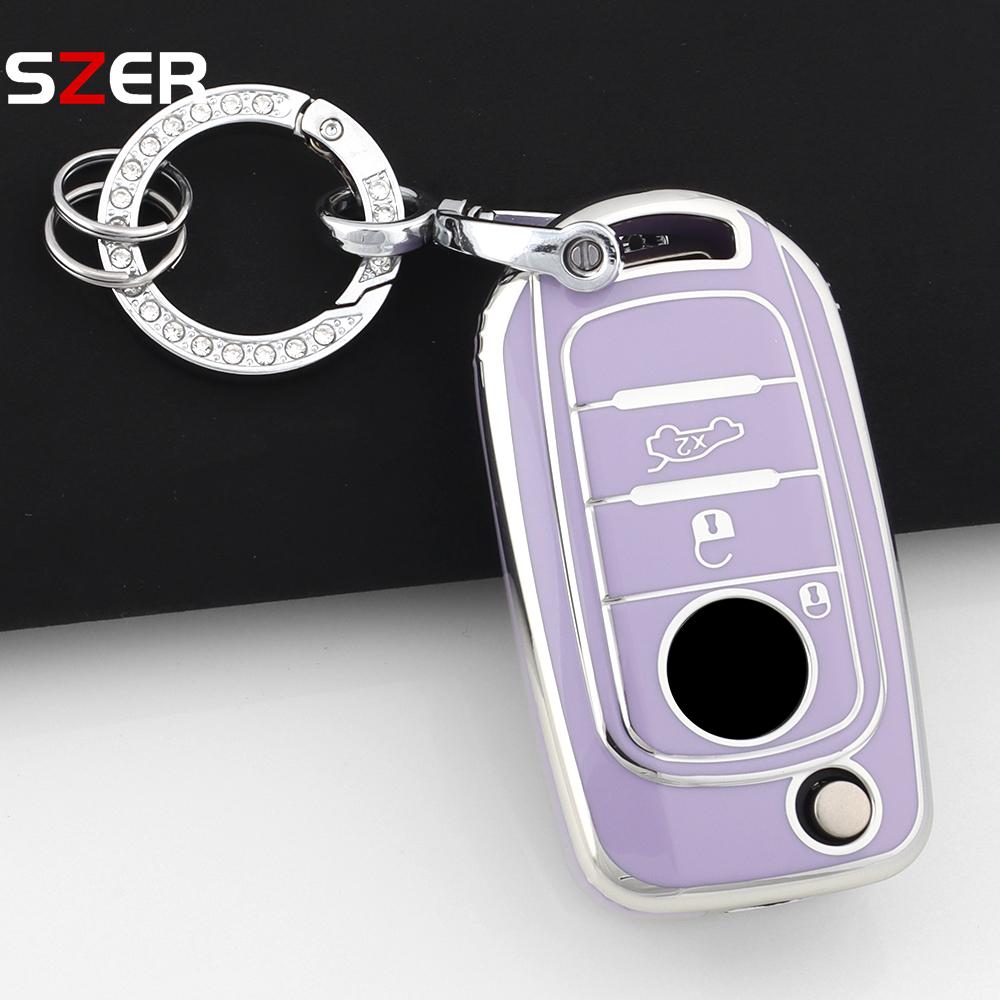 New Tpu Car Key Case Cover For Fiat Tipo Tprp Freedom 500X Doblo Argo Nuovo Grazie Protected Shell Keychain Fob Accessories