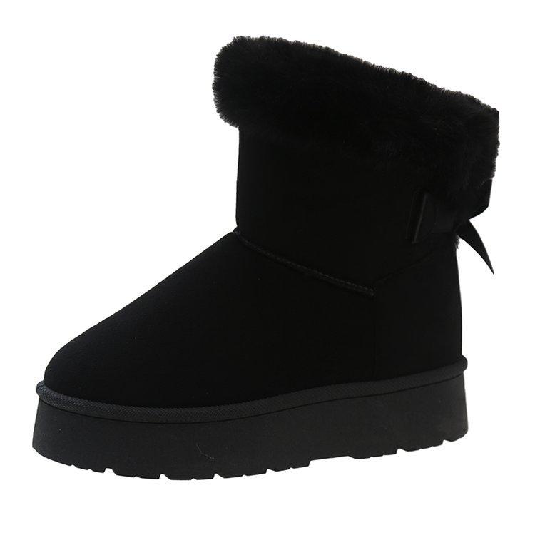 Winter New Thick-soled Velvet Thickened Snow Boots for Women, Large Size Warm Towel, Short Boots, Cotton Shoes for Women