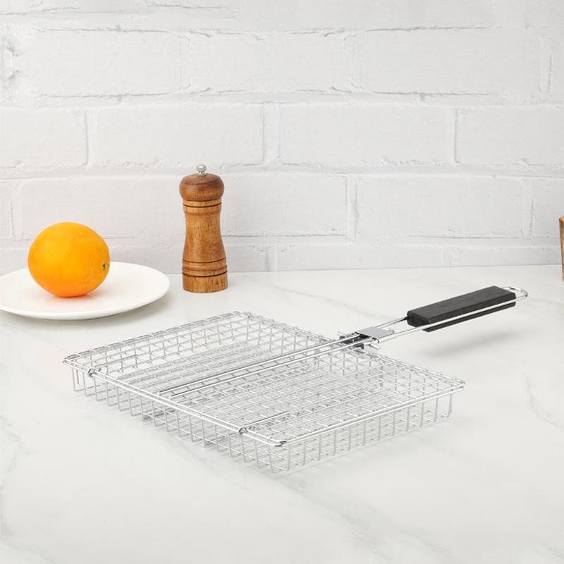 Folding Handle Multi-Function Grill Basket for Chicken, Fish, Meat, and Corn