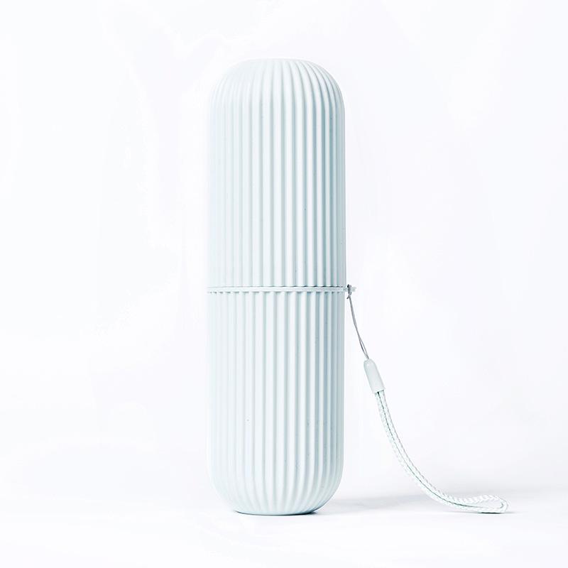 Travel Toothbrush & Toothpaste Cup Portable Color Block Storage Box Wash Kit