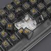 Womier Transparent Gaming Keycaps, 140 Keys, Cherry Profile, 60%, 65%, 75%, 100% for Cherry Gateron MX Switch Mechanical Keyboards (Black, Yellow)