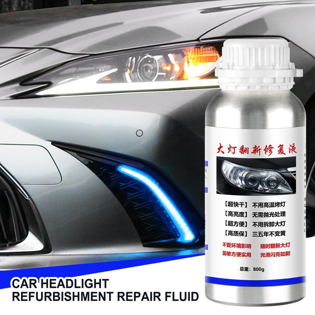 Headlight Restorer, Auto Headlight Lens Restorer, Quick Dry Headlight Polish 600ml - Car