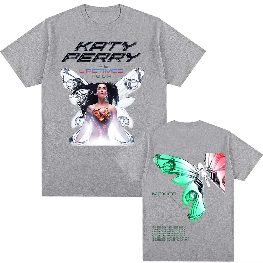 Katy-Perry The Lifetimes Tour T-shirt 2025 New Fashion T Shirt Women Men's Clothing Summer Cotton Tees Harajuku Aesthetic Tshirt