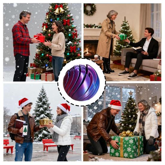 3D Printed Fidget Ball Toy for Stress Relief Twistsphere Fidget Toy Hypnotic Ball Spinner Sensory Toy for Adults Kids