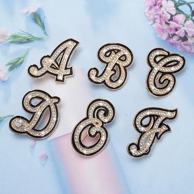 Women  Brooch A-Z English Letter Metal Corsage Pins  Alphabet Jewelry Shirt Clothes Accessories Gift