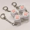 Glowing LED Cat Paw Soft Keycap Keyring Fidget Charm