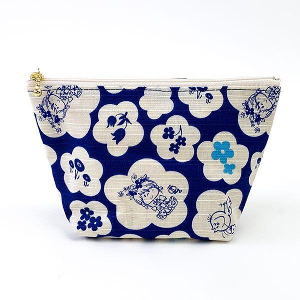 Mizumori Ado Wagara Series Pouch Blue Cosmetic Small Item Holder Ado-chan Shipping Included