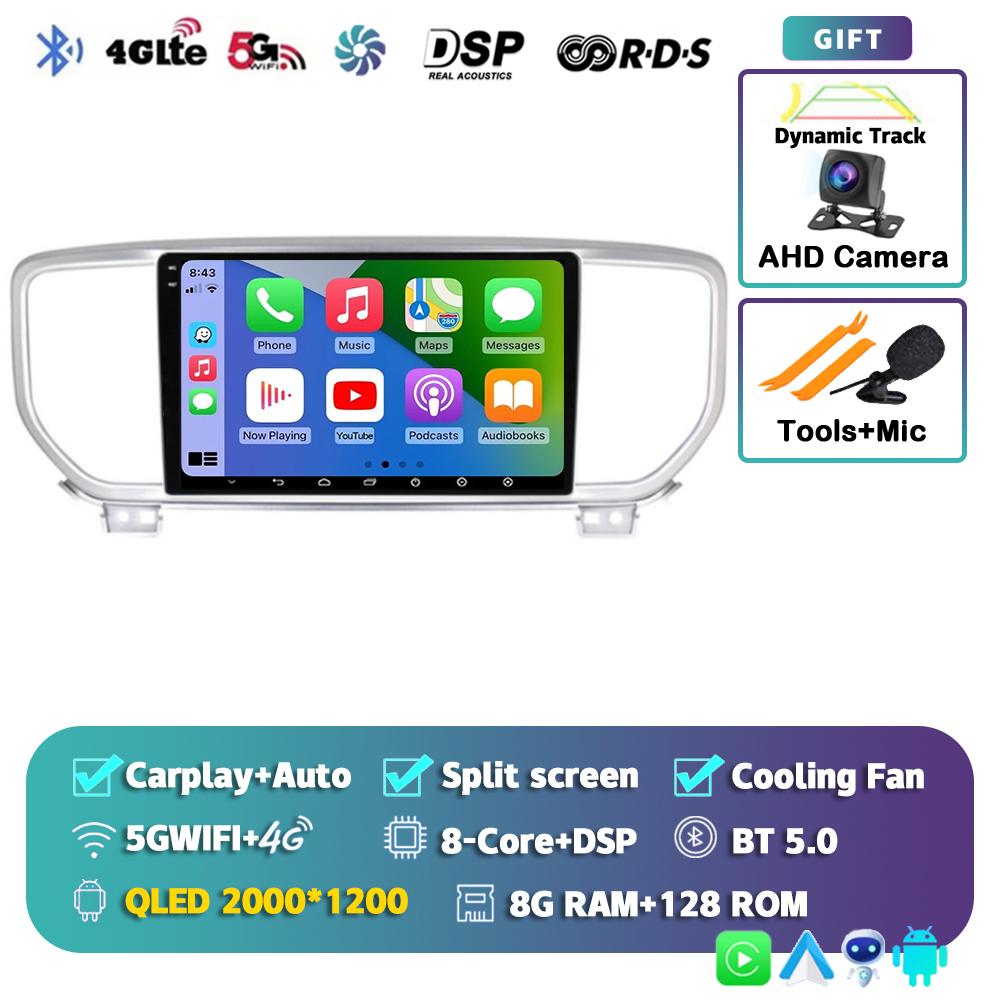 Android 14 Auto Carplay WIFI+4G Car Radio For KIA Sportage 4 KX5 2016 2017 2018 Navigation GPS Multimidia Video Player Stereo BT