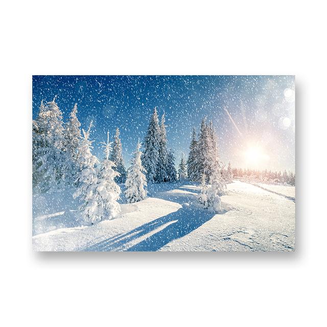 Winterlandschap Meer Foto's Canvas Schilderij Muurkunst Sneeuw Posters en Prints Muurkunst voor Woonkamer Home Decor Cuadros