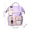 Cute Backpack with  Accessories Lightweight Large Capacity Student Book Bag School Bag Daypack for Outdoor Travel