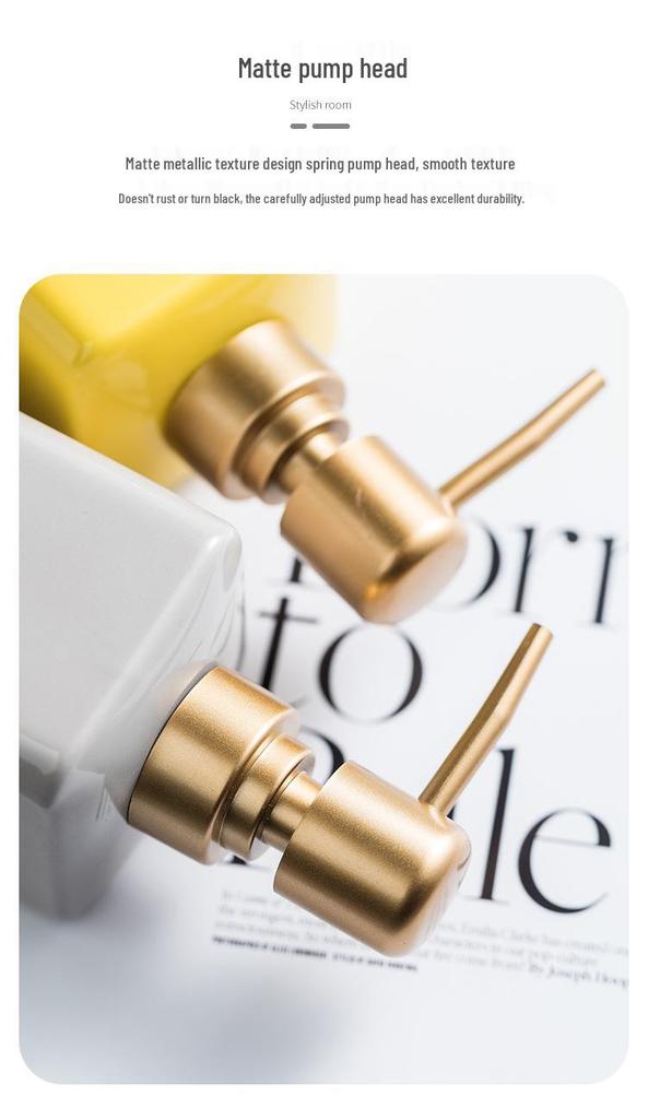 Wiederbefüllbare Keramik-Spenderflasche für Seife, Gel, Shampoo oder Lotion - Hotel Stil